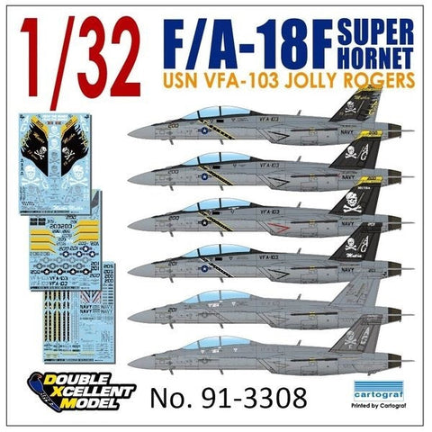 DXM 91-3308 1/32 アメリカ海軍 F/A-18F スーパー ホーネット VFA-103 "ジョリー ロジャース"