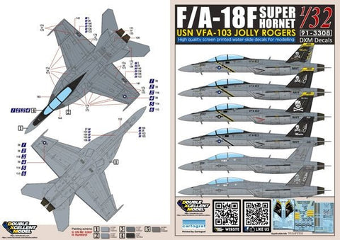 DXM 91-3308 1/32 アメリカ海軍 F/A-18F スーパー ホーネット VFA-103 "ジョリー ロジャース"