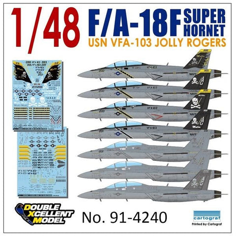 DXM 91-4240 1/48 USN F/A-18F スーパー ホーネット VFA-103 "ジョリー ロジャース"