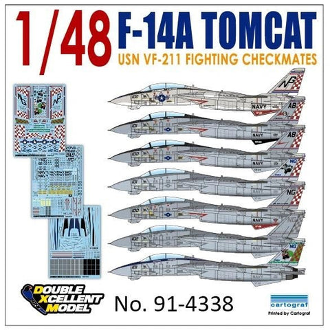 DXM 91-4338 1/48 USN F-14A Tomcat VF-211 "Checkmates"