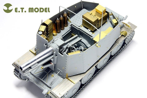 E.T.モデル E35-005 1/35 WWII ドイツ Sd.Kfz.138/1 H型 15cm sIG33/1 “グリレ”(ドラゴン 6470用） エッチングパーツ