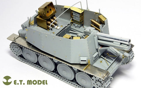 E.T.モデル E35-005 1/35 WWII ドイツ Sd.Kfz.138/1 H型 15cm sIG33/1 “グリレ”(ドラゴン 6470用） エッチングパーツ