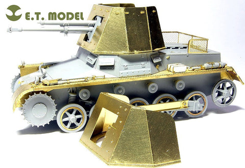 E.T.モデル E35-015 1/35 WWII ドイツ I号 4.7cm 対戦車自走砲 装甲板(後期型)(ドラゴン 6230用） エッチングパーツ