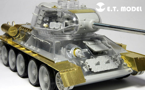 E.T.モデル E35-021 1/35 WWIIソビエト T-34/85 フェンダー(AFV CLUB 35S56用） エッチングパーツ