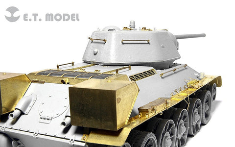 E.T.モデル E35-037 1/35 WWII ソビエト T-34/76 1942年型 プレス砲塔(ドラゴン 6487/6424用） エッチングパーツ