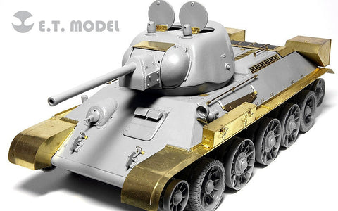 E.T.モデル E35-037 1/35 WWII ソビエト T-34/76 1942年型 プレス砲塔(ドラゴン 6487/6424用） エッチングパーツ