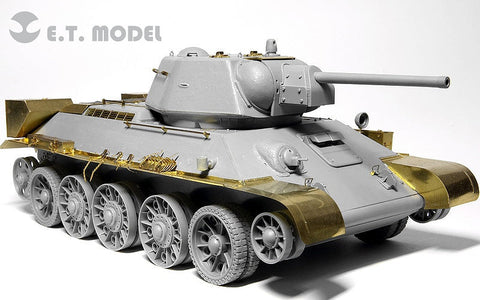 E.T.モデル E35-037 1/35 WWII ソビエト T-34/76 1942年型 プレス砲塔(ドラゴン 6487/6424用） エッチングパーツ