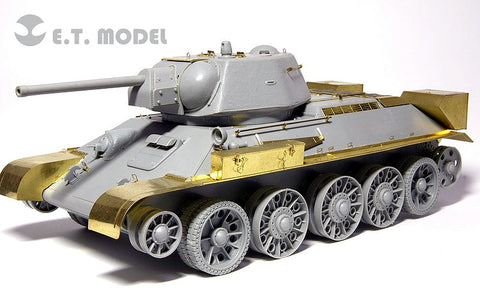E.T.モデル E35-037 1/35 WWII ソビエト T-34/76 1942年型 プレス砲塔(ドラゴン 6487/6424用） エッチングパーツ