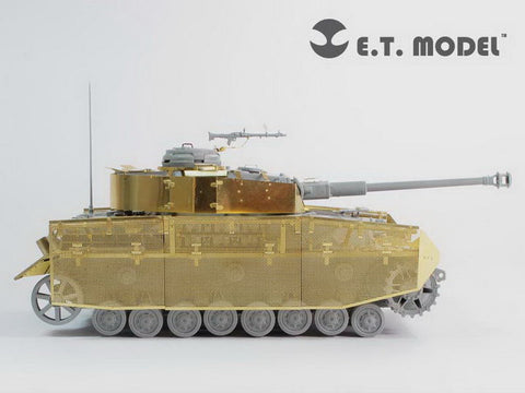 E.T.モデル E35-091 1/35 WWII ドイツ IV号戦車 J型 シュルツェン(後期型)(ドラゴン/スマートキット用） エッチングパーツ