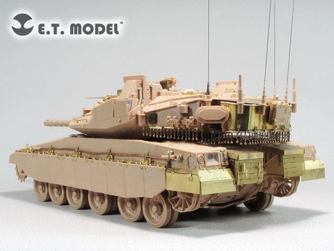 E.T.モデル E35-286 1/35 イスラエル メルカバMk4Mトロフィーアクティブ防御システム搭載仕様用 サイドスカートステーセット(モンモデル 用） エッチングパーツ