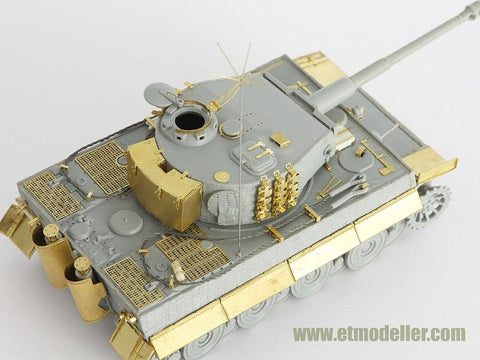 E.T.モデル E72-003 1/72 WWII ドイツ タイガーI 後期型（ドラゴン用） エッチングパーツ