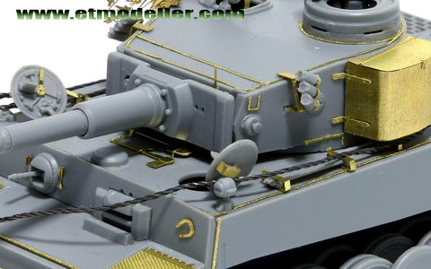 E.T.モデル E72-006 1/72 WWII ドイツ タイガーI 初期生産型（ドラゴン 7370用） エッチングパーツ