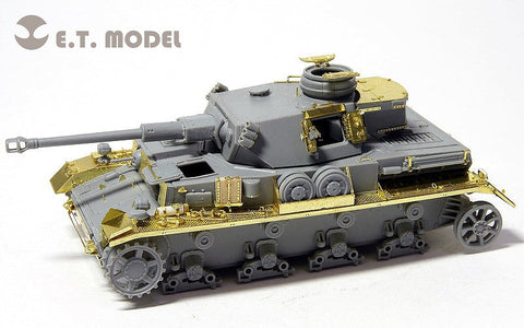 E.T.モデル E72-014 1/72 WWII ドイツ IV号戦車G型（ドラゴン 7278用） エッチングパーツ
