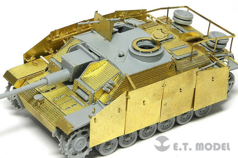 E.T.モデル E72-015 1/72 WWII ドイツ III号突撃砲G型 初期型（ドラゴン 7283用） エッチングパーツ