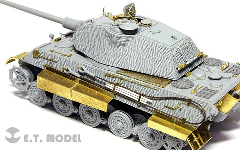 E.T.モデル E72-020 1/72 WWII ドイツ キングタイガー(ポルシェ砲塔)（ドラゴン 7254用） エッチングパーツ