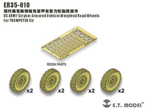 E.T.モデル ER35-010 1/35 アメリカ陸軍 ストライカー 自重変形ロードホイール（トランぺッターキット）