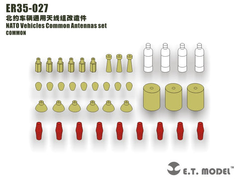 E.T.モデル ER35-027 1/35 NATO 軍用車 汎用アンテナセット（汎用）