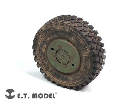 E.T.モデル ER35-041 1/35 現用 アメリカ M1070 トラクター 自重変形ロードホイール(ホビーボス 85502用）