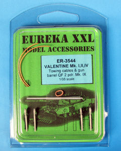 エウレカXXL ER-3544 1/35 バレンタイン I, II, IV, VI & VII 戦車 牽引ワイヤー