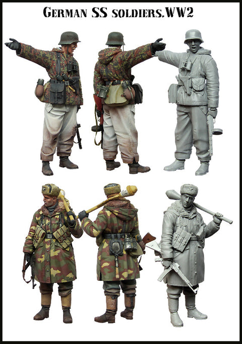 エボリューション  EM-35112 1/35  WWII ドイツ 武装親衛隊兵士(2体)