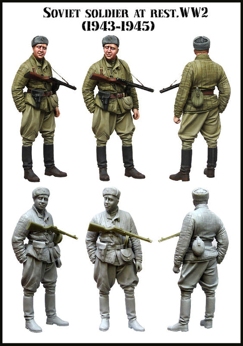 エボリューション  EM-35131 1/35  WWII ソビエト 歩兵 休息中 1944-1945(1)(2体)