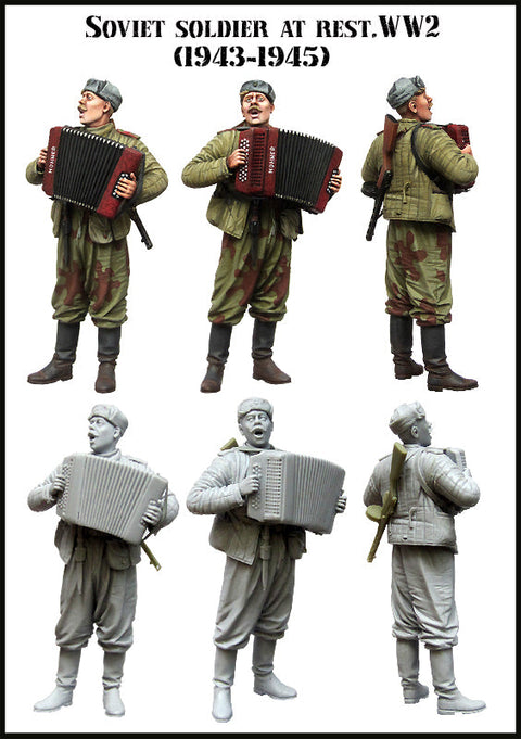 エボリューション  EM-35132 1/35  WWII ソビエト 歩兵 休息中 1944-1945(2)(1体)