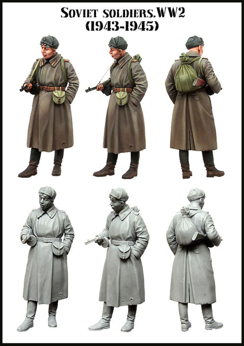 エボリューション  EM-35137 1/35  WWII ソビエト 歩兵 コート姿 1943-1945(1体)