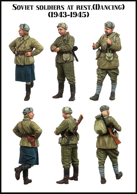 エボリューション  EM-35140 1/35  WWII ソビエト 歩兵 休息中 1944-1945(6)(3体)