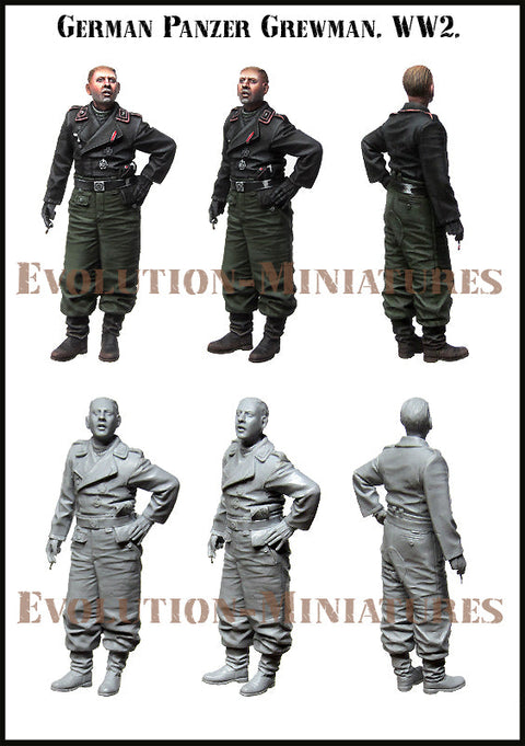 エボリューション  EM-35179 1/35  WWII ドイツ 上空警戒中の戦車兵(2)(1体)