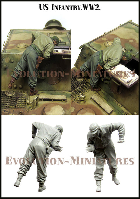 エボリューション  EM-35189 1/35  WWII アメリカ ストームタイガーを点検する歩兵(2)(1体)