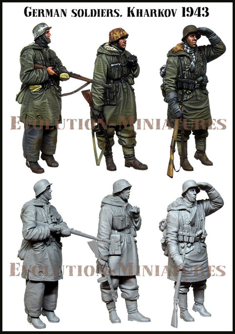 エボリューション  EM-35223 1/35  WWII ドイツ 歩兵 ハリコフ戦 1943(13)(3体)
