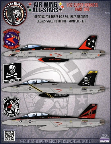 ファーボール 32-001 1/32 アメリカ海軍 エアウィングオールスターズ、 F / A-18E / F スーパーホーネット、パート1