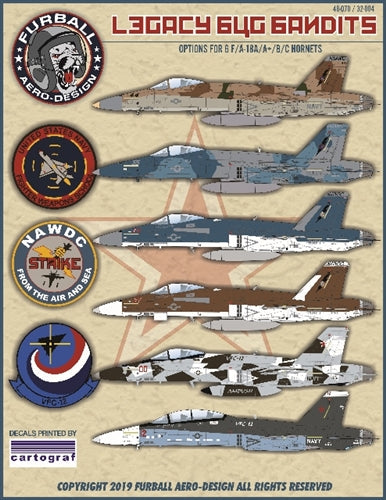 ファーボール 32-004 1/32 アメリカ海軍 F/A-18A/A+/B/C ホーネット、レガシー・バグ・バンディッツ