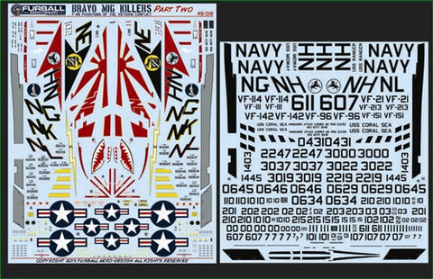 ファーボール 48-018 1/48 アメリカ海軍  ブラボーミグキラーズパート2 ベトナム紛争のF-4Bファントム （アカデミー用）