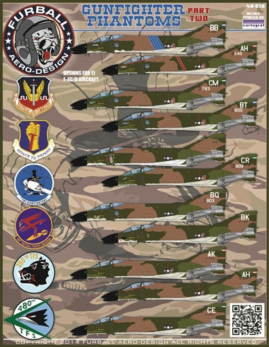 ファーボール 48-030 1/48 F-4C＆F-4DファントムIIガンファイターファントム、パート2