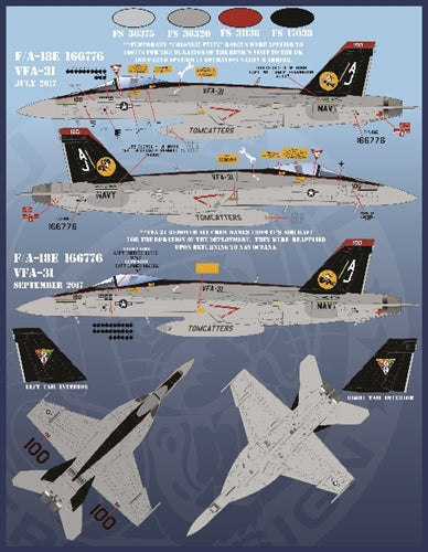ファーボール 48-066 1/48 アメリカ海軍 F/A-18C/E/G ホーネット、 第8空母航空団 生来の決意作戦2017