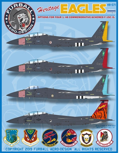 ファーボール 48-071 1/48 アメリカ空軍 F-15C/E イーグル、ヘリテージイーグルス