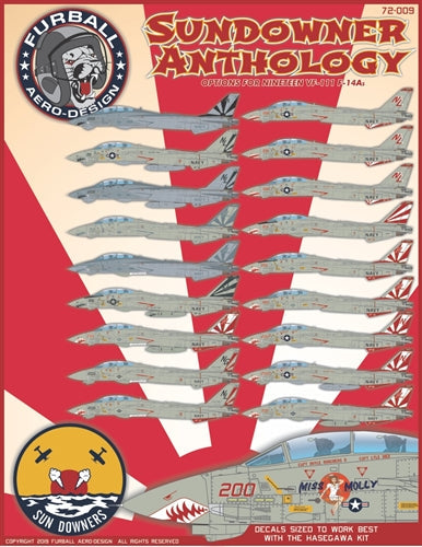 ファーボール 72-009 1/72 アメリカ海軍 F-14Aトムキャット VF-111サンダウナーズのアンソロジー
