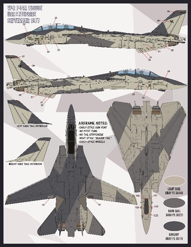 ファーボール FDS-4815 1/48 アメリカ海軍 F-14 トムキャット カラー＆マーキング、パート7
