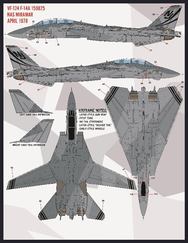 ファーボール FDS-4815 1/48 アメリカ海軍 F-14 トムキャット カラー＆マーキング、パート7