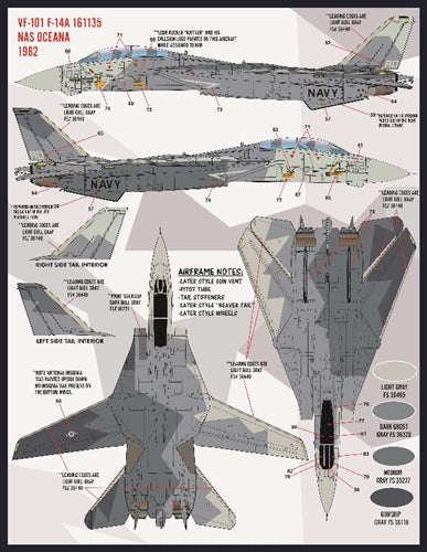 ファーボール FDS-4815 1/48 アメリカ海軍 F-14 トムキャット カラー＆マーキング、パート7