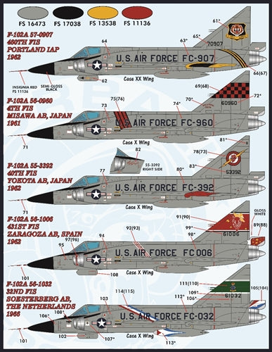 ファーボール FDS-4817 1/48 アメリカ空軍 F-102A デルタダガー　カラー＆マーキング