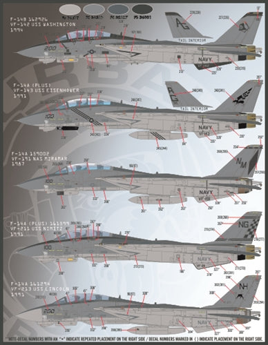 ファーボール FDS-4818 1/48 アメリカ海軍 F-14 トムキャット カラー＆マーキング、パート9