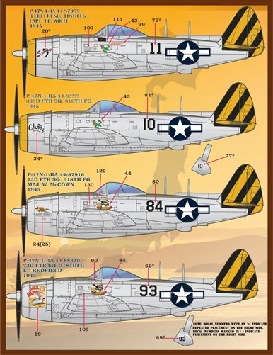 ファーボール F/D&S-4830 1/48 P-47 カラーリングとマーキング パート2