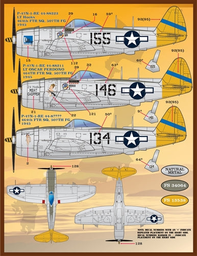 ファーボール F/D&S-4830 1/48 P-47 カラーリングとマーキング パート2