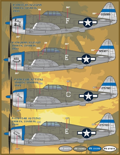 ファーボール F/D&S-4831 1/48 P-47 カラーリングとマーキング パート3
