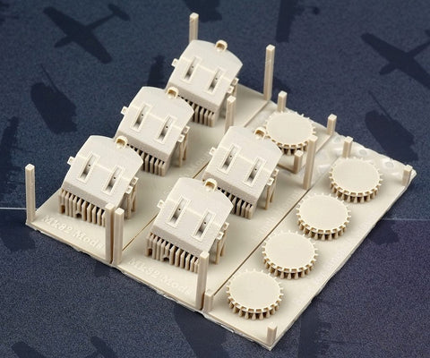ファイブスターモデル FS350049 1/350 WWII アメリカ海軍 5インチ38口径ツインマウント Mk.32 防水キャンバス無し (5セット)(3Dプリンター製)