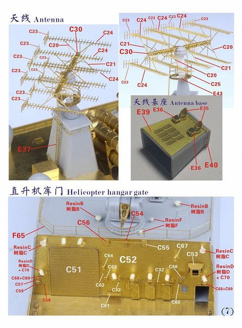ファイブスターモデル FS350070 1/350 中国海軍 052C型駆逐艦 スーパーアップグレードセット 通常版 (トランぺッター05430用)