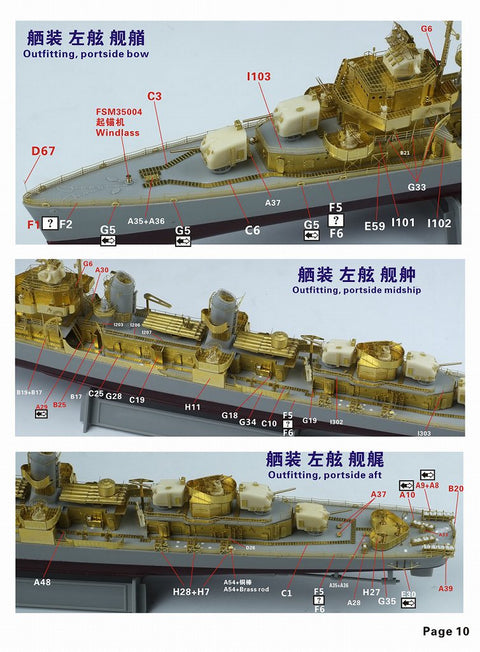ファイブスターモデル FS350079 1/350 WWII アメリカ海軍 フレッチャー級駆逐艦(後期型艦橋) コンプリートアップグレードセット (トランぺッター05304用)