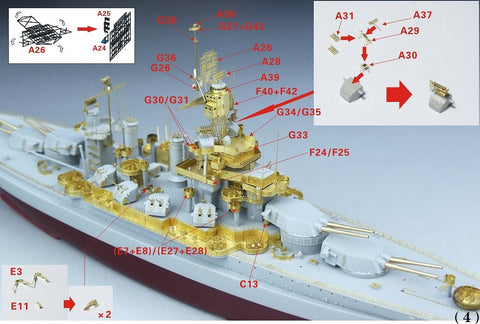 ファイブスターモデル FS700091 1/700 戦艦 BB-46 メリーランド 1945用 アップグレードセット(トランぺッター05770用)